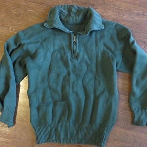 SOLD 100% Wool Dark Green Italian Sweater